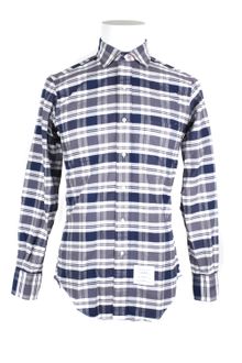 Thom Browne Cotton Long Sleeves Checked Shirt - Lyst
