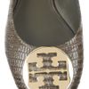 Tory Burch Reva Lizardprint Leather Ballerina Flats in Green - Lyst