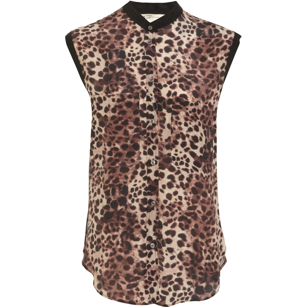 sleeveless leopard top