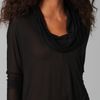 Lanston Split Cowl Neck Top in Black - Lyst