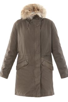 Meteo By Yves Salomon Coyote and Rabbit Fur Coat - Lyst