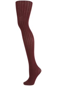Topshop Wine Ribbed Knee Socks - Lyst