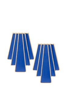 ASOS Collection Asos Stud Earring with Art Deco Detail in Cobalt Blue - Lyst