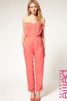 ASOS Collection Asos Petite Excluisve Jumpsuit with Pleated Bust - Lyst