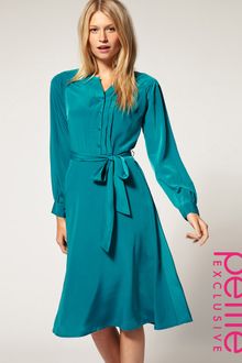 ASOS Collection Asos Petite Exclusive Midi Dress with Button Front - Lyst