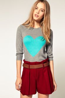 ASOS Collection Asos Angora Jumper with Heart - Lyst