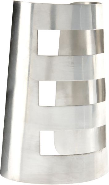 Asos Collection Asos Armour Cuff Bracelet with Cut Out Sections in Silver - Lyst