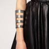 Asos Collection Asos Armour Cuff Bracelet with Cut Out Sections in Silver - Lyst