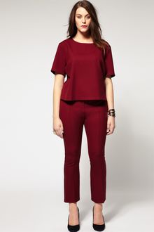 ASOS Collection Asos Curve Cropped Kickflare Trousers - Lyst