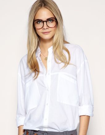 ASOS Collection Asos Oversized Pocket Boyfriend Shirt - Lyst