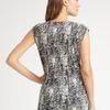 Boss Black Wrap Front Printed Tank in Gray (white) - Lyst