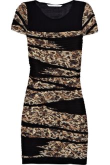 Diane Von Furstenberg Noelle Paneled Silk-blend Dress - Lyst