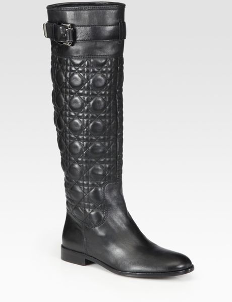 dior black leather boots