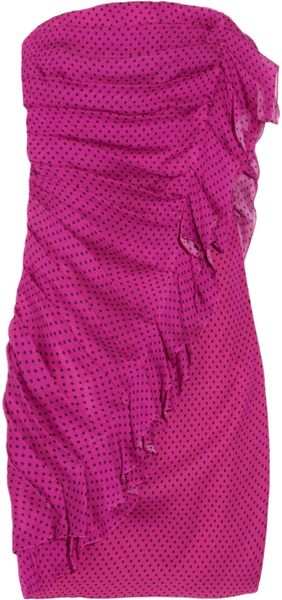 Emanuel Ungaro Ruffled Polka-dot Silk-georgette Dress - Lyst