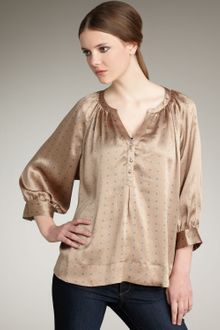 Joie Izzy Printed Silk Blouse - Lyst