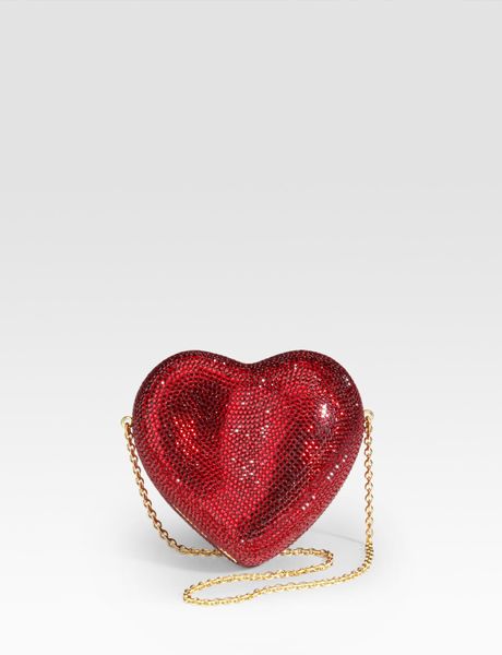 Judith Leiber Heart N Soul Bag in Red - Lyst