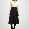 Lafayette 148 New York Gabby Matte Silk Blouse in Black - Lyst