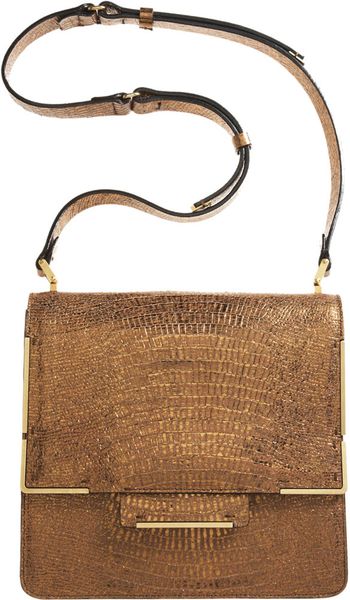 Lanvin Madame Metallic Shoulder Bag in Gold (copper) - Lyst