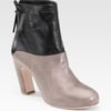 Miu Miu Twotone Leather Ankle Boots in Brown (taupe) - Lyst
