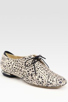 Nicholas Kirkwood Suede Laser-cut Oxfords - Lyst