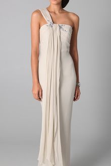 Notte By Marchesa One Shoulder Drape Column Gown - Lyst