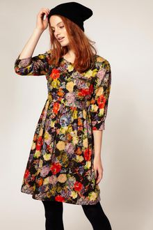 Paul By Paul Smith Dress In Bright Floral Tapestry Print - Lyst