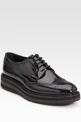 Prada Wing-tip Platform Oxfords