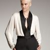 Stella Mccartney Inverted Tuxedolapel Blouse in Beige (cream) - Lyst
