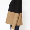 Vince Boat Neck Colorblock Sweater in Black (camel) - Lyst