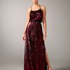 Aidan Mattox Racerback Sequined Gown in Purple (wine) - Lyst
