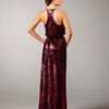 Aidan Mattox Racerback Sequined Gown in Purple (wine) - Lyst