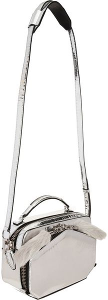 Alexander Wang Metallic Rafael Top Handle Bag in White (silver) - Lyst