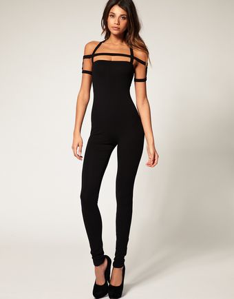 ASOS Collection Asos Deco Strap Unitard - Lyst