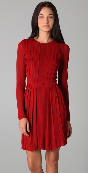 Red pleated dress Red pleated dress