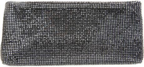 Christian Louboutin Maykimay Strass Clutch in Silver (black) - Lyst