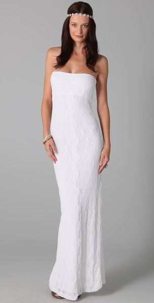 Nightcap Clothing Victorian Lace Strapless Gown - Lyst
