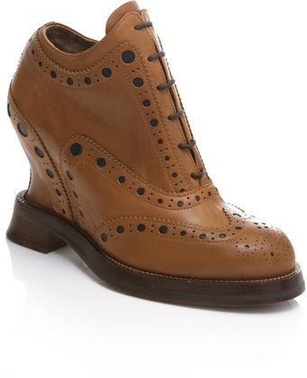 Acne Spin Brogue Wedge Boots - Lyst