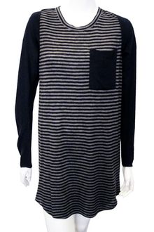 3.1 Phillip Lim Long Sleeve Tee Stripe Dress in Navy - Lyst