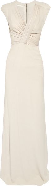 Antonio Berardi Crepe and Ruched Chiffon Gown - Lyst