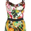 Dolce & Gabbana Printed Stretchsatin Bodysuit in Multicolor (multicolored) - Lyst