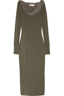 Donna Karan New York Double-layered Jersey and Chiffon Dress - Lyst
