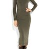 Donna Karan New York Doublelayered Jersey and Chiffon Dress in Green (moss) - Lyst