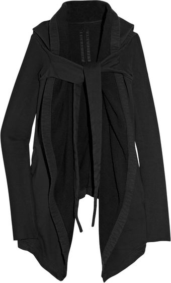 DRKSHDW by Rick Owens Hooded Cotton-fleece Jacket - Lyst