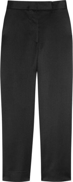 Giulietta Cropped Woolblend Pants in Black - Lyst