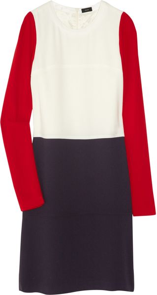 Joseph Van Block-color Crepe Dress - Lyst