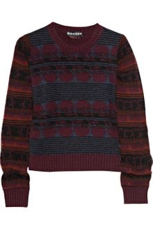 Rochas Patterned Wool and Cashmere-blend Sweater - Lyst