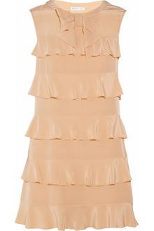 See By Chloé Ruffled Silk Crepe De Chine Dress - Lyst