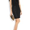 Thakoon Leather and Brushedcrepe Asymmetric Dress in Black - Lyst