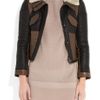 Tibi Leatherpaneled Shearling Biker Jacket in Brown (black) - Lyst