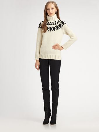  Wool Fair Isle Turtleneck Sweater 